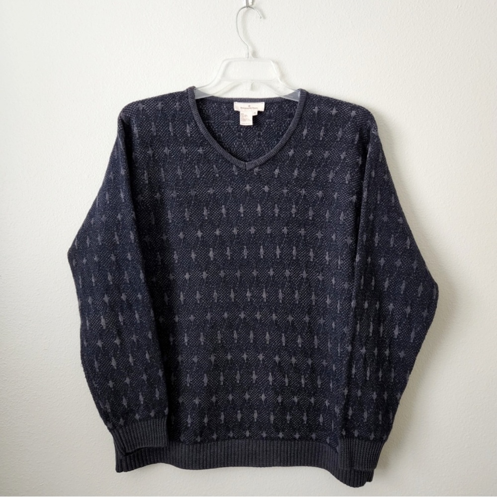 Ermenegildo Zegna Wool / Cotton Blend V-Neck Sweater, Size XL